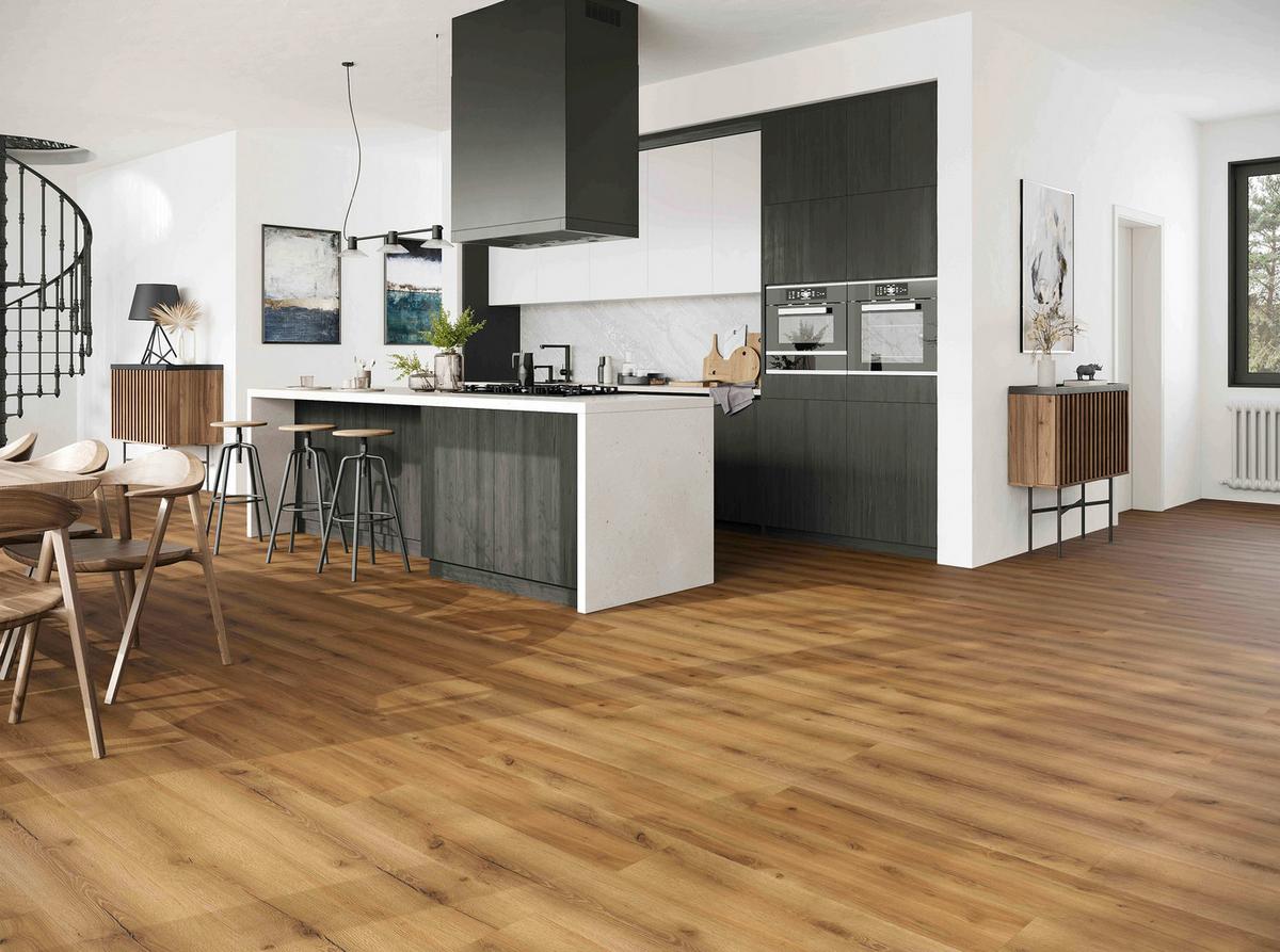 Vinylboden Eiche dunkel - Eiche dunkel, Basics, Kunststoff/Stein (23cm) - Econfloor