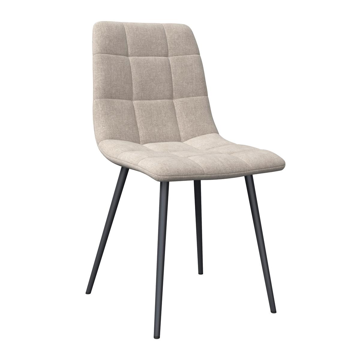 STOLIČKA RIA - čierna/sivobéžová, Modern, kov/textil (44/87/54cm) - Bessagi Home