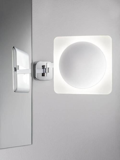 LED-Wandleuchte 1-Flammig Rechteckige Form - Chromfarben/Weiß, Basics, Metall (23/23cm) - Paulmann