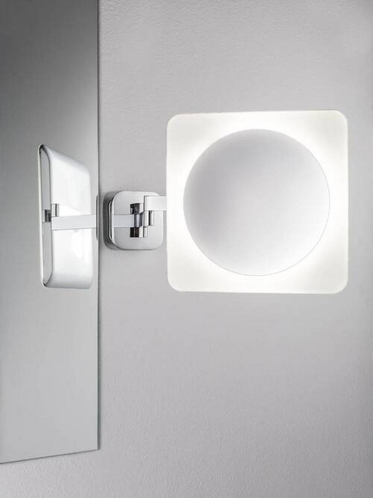 LED-Wandleuchte 1-Flammig Rechteckige Form - Chromfarben/Weiß, Basics, Metall (23/23cm) - Paulmann