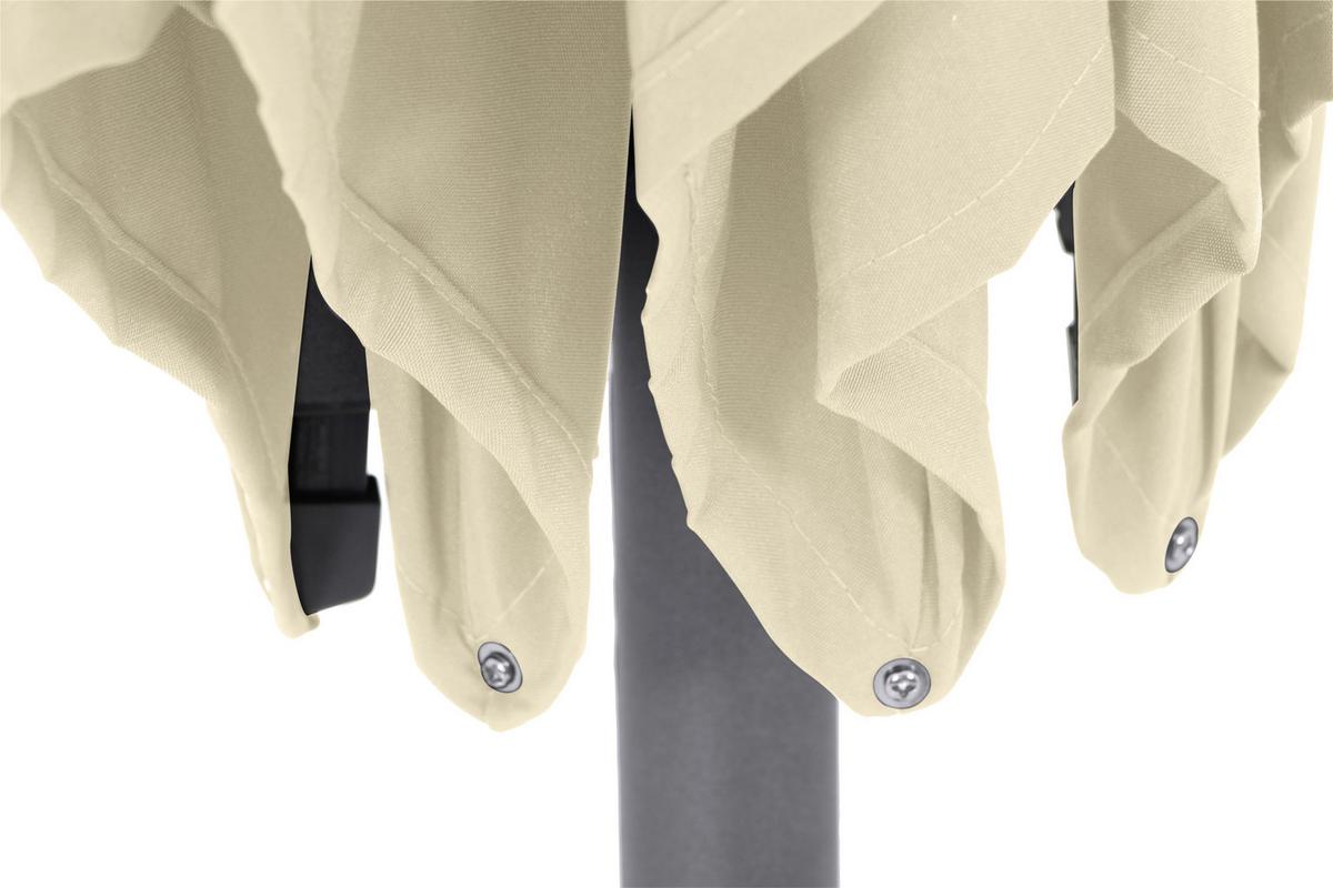 Sonnenschirm Bxhxt: 250x258x250 Cm Anthrazit/beige - Anthrazit/Beige, KONVENTIONELL, Textil/Metall (250/250cm) - Siena Garden