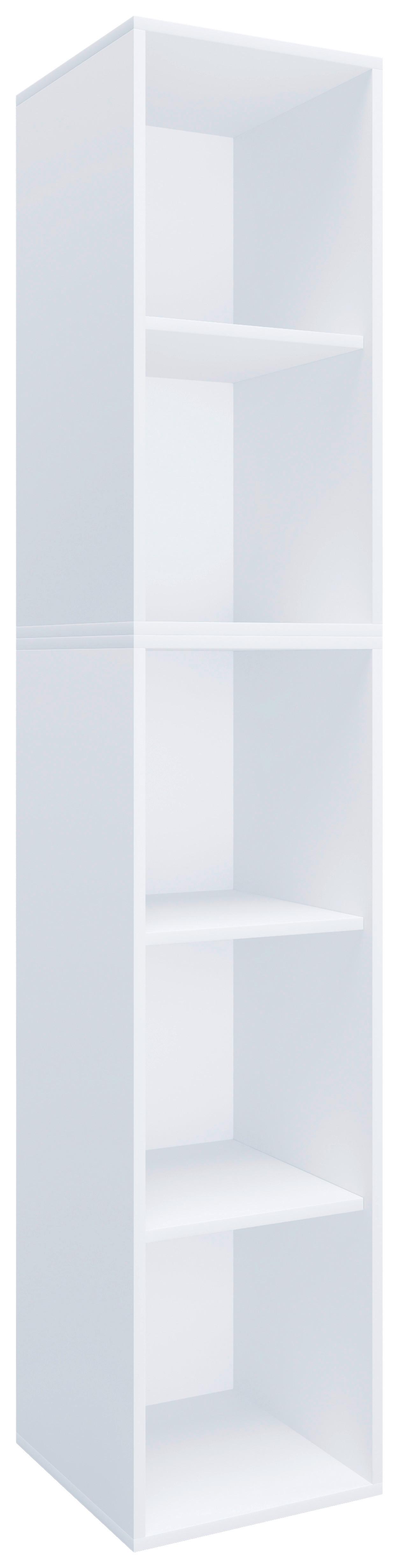 Regál na šanóny š: 35cm, biely - biela, Modern, kompozitné drevo (35/183/37cm) - P & B
