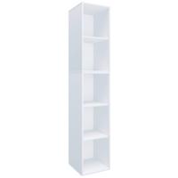Regál na šanóny š: 35cm, biely - biela, Modern, kompozitné drevo (35/183/37cm) - P & B