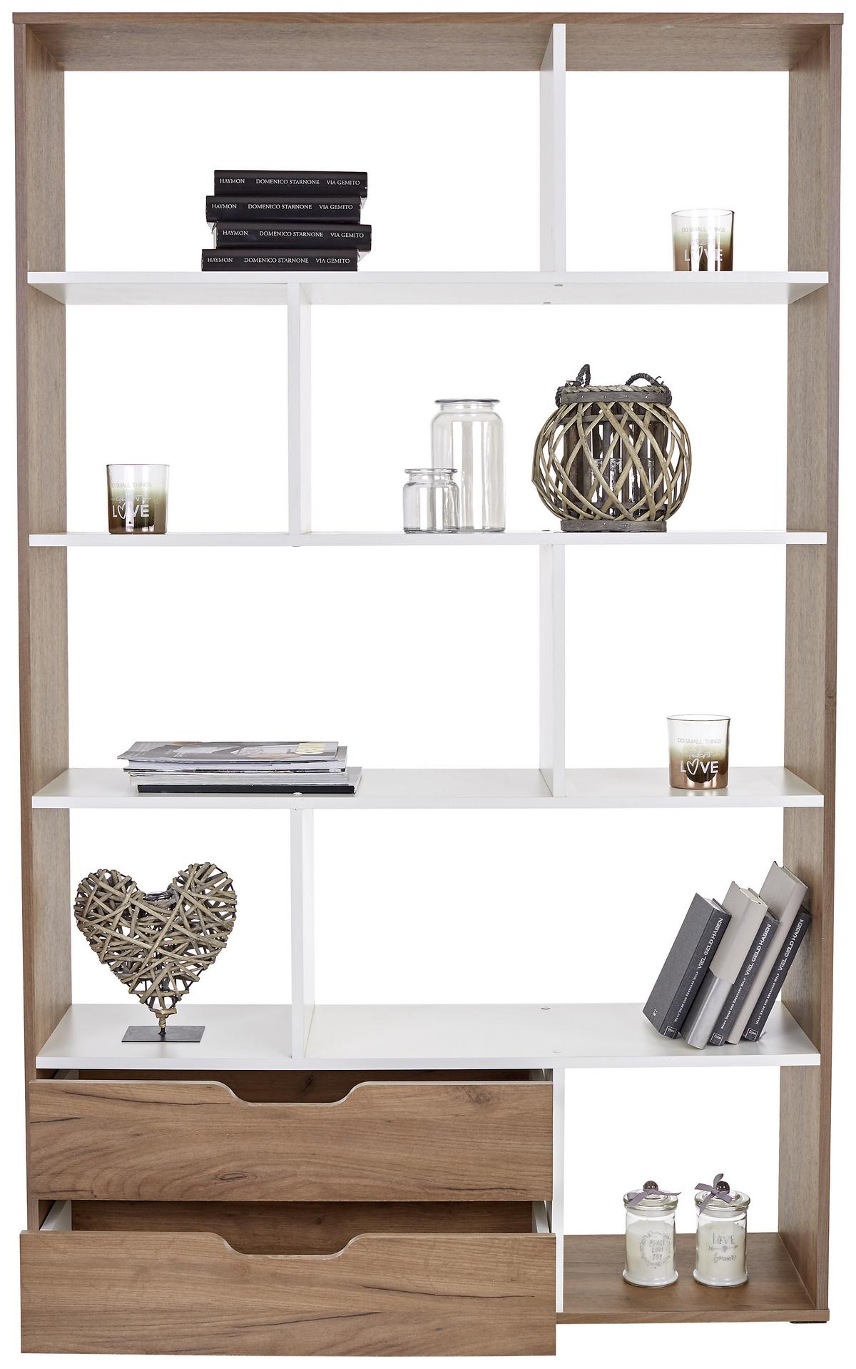 DĚLICÍ STĚNA ROBERTO - tmavě hnědá/barvy dubu, Moderní, kompozitní dřevo (110/185/32cm)