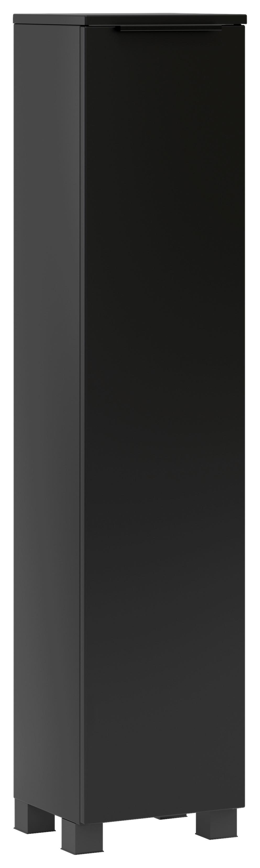 Midischrank Sevilla Schwarz, B: 30 cm - Schwarz, MODERN, Holzwerkstoff (30/130/35cm) - Held