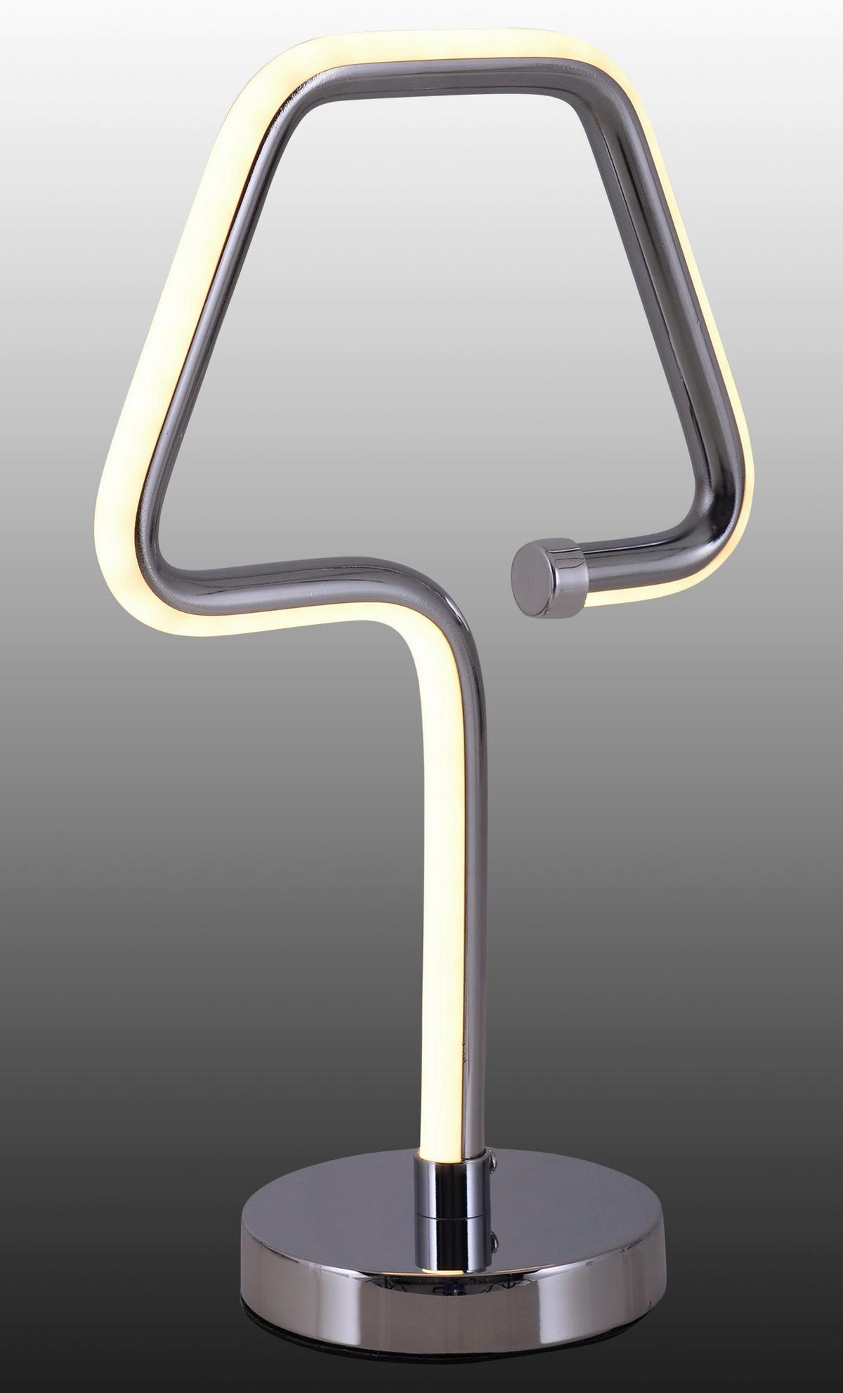 Led-tischlampe Chromfarben Mit Kippschalter - Chromfarben, Design, Kunststoff/Metall (18/30cm) - Näve