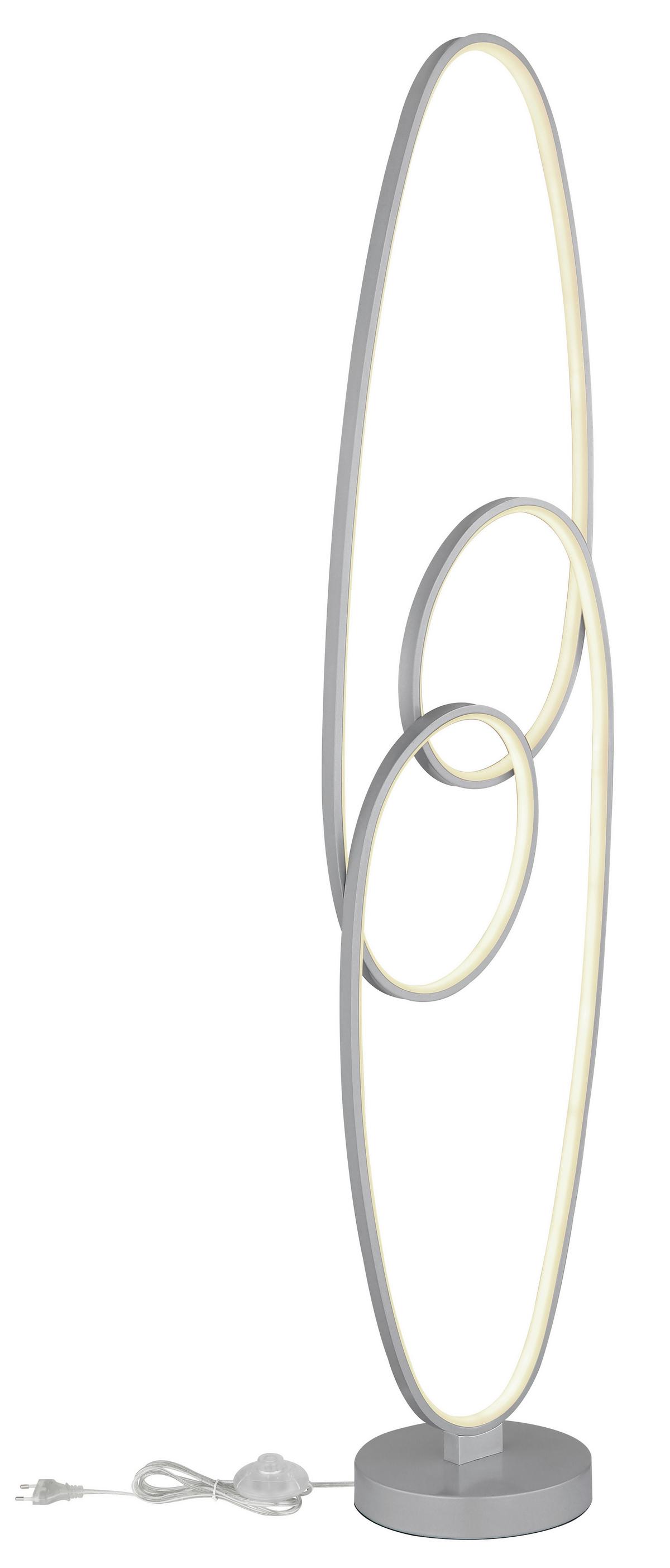 LED-Stehleuchte 67177-36sn - Transparent/Silberfarben, Design, Kunststoff/Metall (29/20/122cm) - Globo