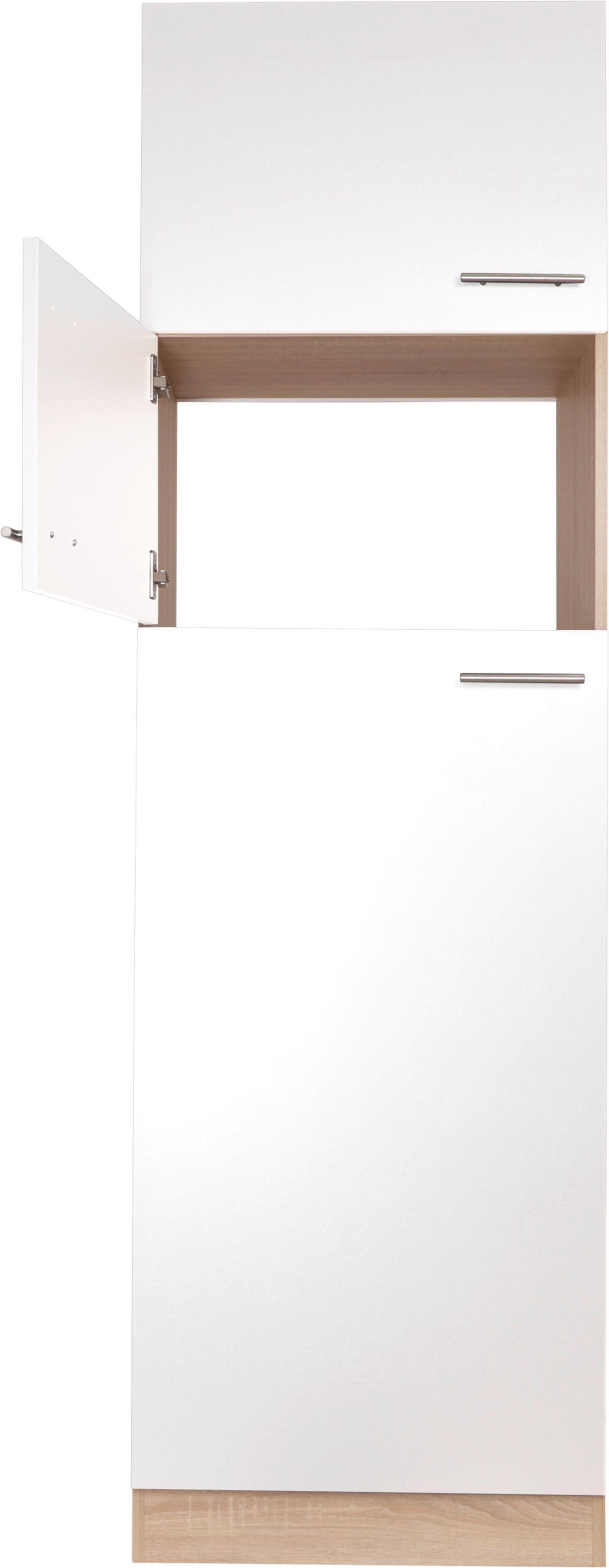 Geräteumbauschrank Merle Weiß, Eiche Dekor B:60cm - Eichefarben/Weiß, Basics, Holzwerkstoff (60/200/60cm) - Respekta