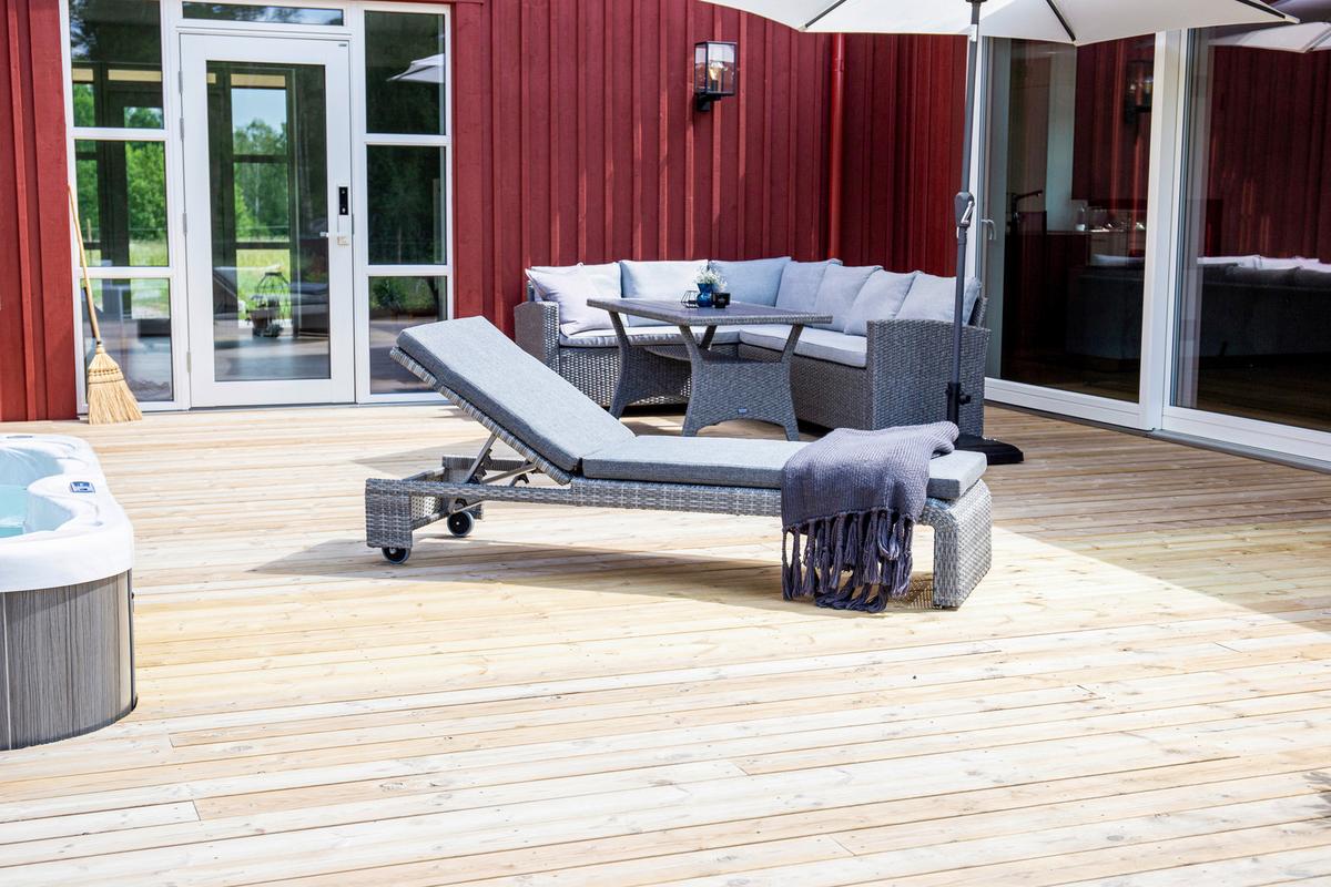 Sonnenliege London Kunststoff verstellbar - Grau, KONVENTIONELL, Kunststoff/Textil (60/32/196cm) - Gardenson