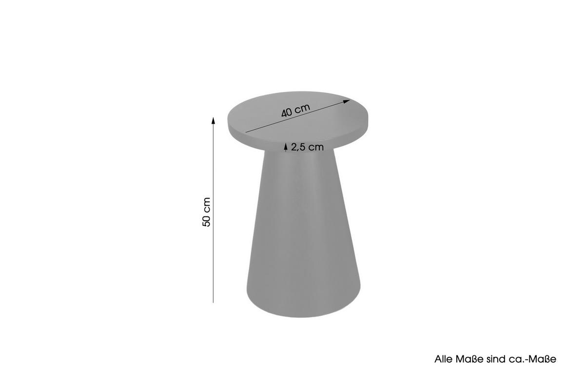 Beistelltisch Cone Schwarz B: 40 cm - Schwarz, Design, Holz (40/50/40cm) - MID.YOU