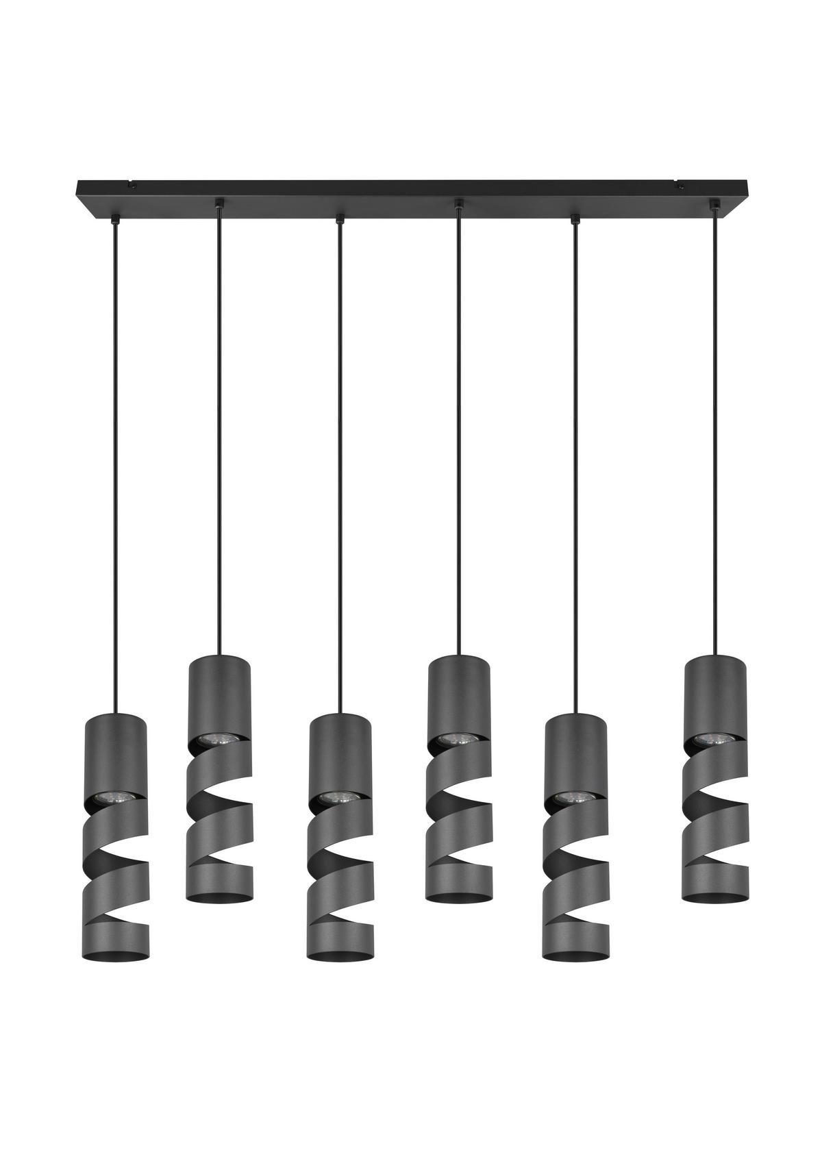 Pendelleuchte 364000632 Stream - Schwarz, KONVENTIONELL, Metall (100/14/150cm) - Trio Leuchten
