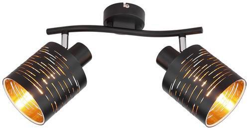 Strahler Tunno 2-flammig Verstellbar L: 29,6 Cm - Goldfarben/Schwarz, Design, Kunststoff/Metall (29,6/10/16cm) - Globo