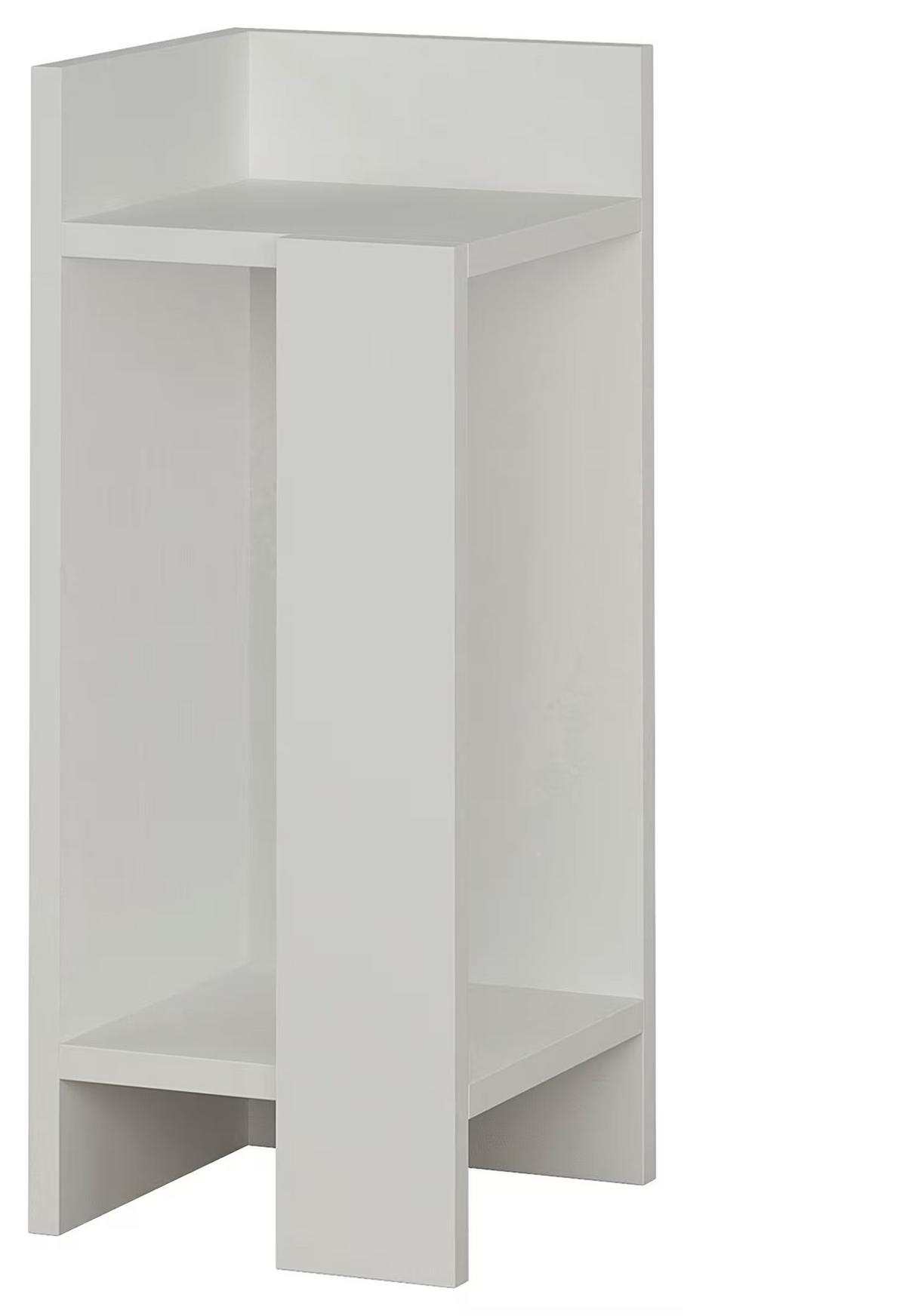 Nachttisch Elos Nachttisch Linkes Modul - Weiß, Design, Holzwerkstoff (27/60/25cm) - Livetastic