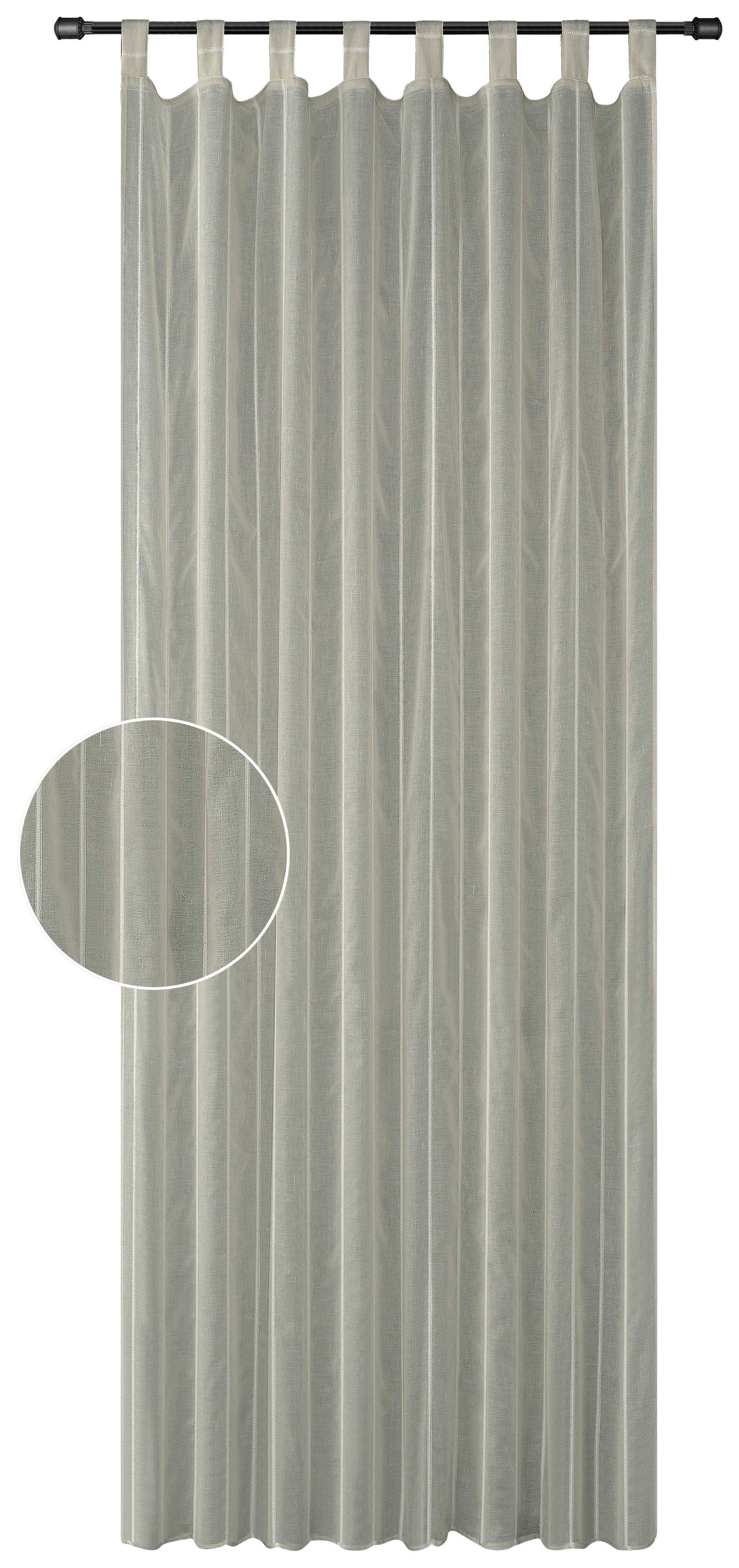 Kombivorhang Rebecca - Silberfarben/Grau, MODERN, Textil (140/255cm) - Luca Bessoni