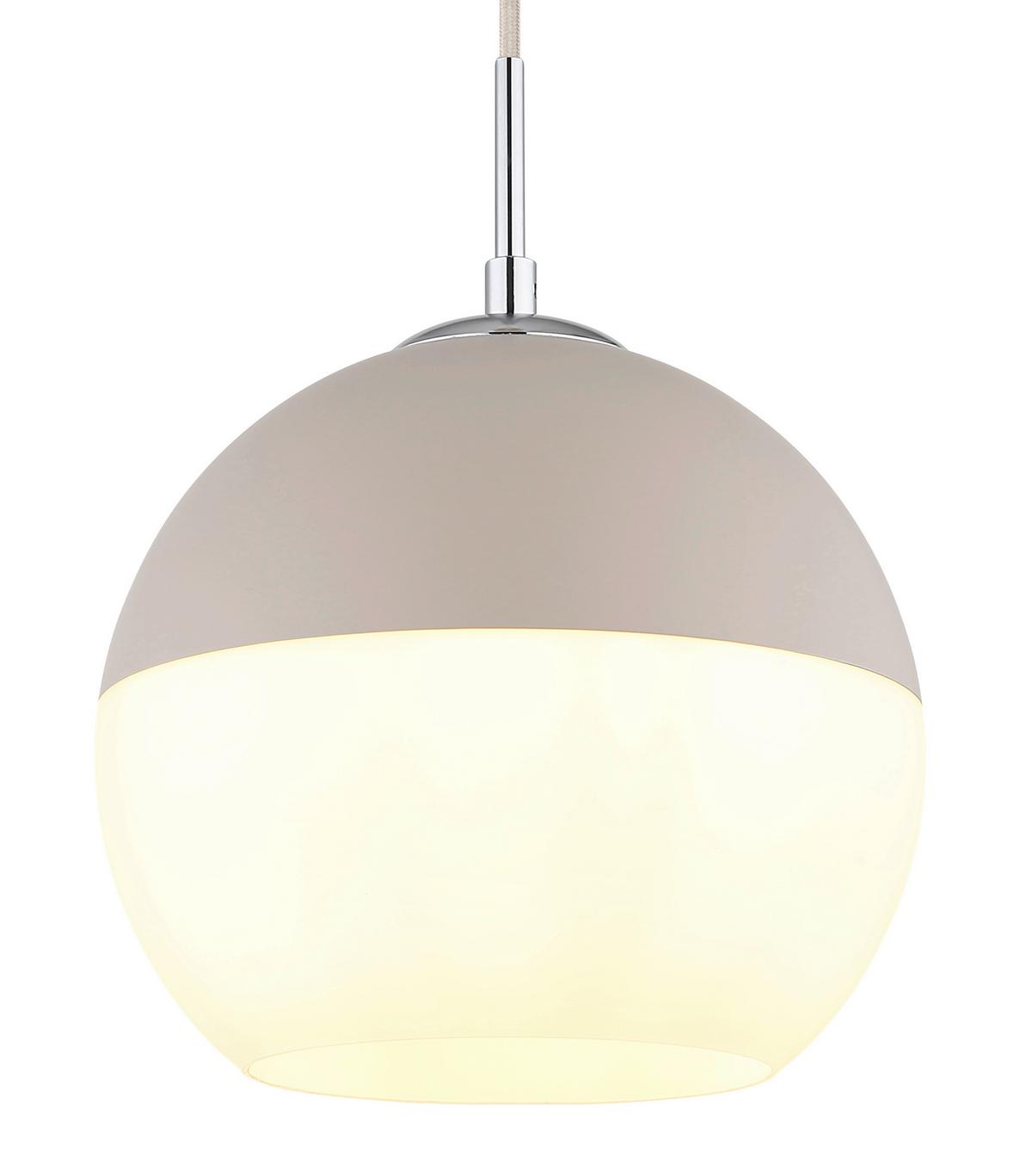 ZÁVESNÉ SVIETIDLO RAGUSA - piesková/biela, Design, kov/textil (25/120cm) - Globo