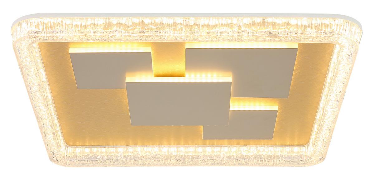 LED-Deckenleuchte 3000k, 40w - Klar/Goldfarben, Design, Kunststoff/Metall (48,8/48,8/7cm) - Globo