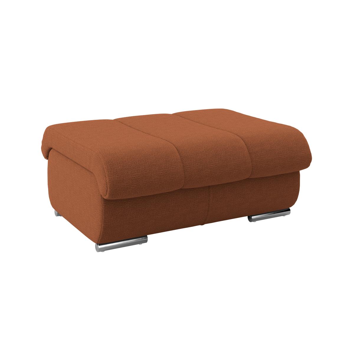 Hocker Multi terracotta, B: 100cm - Chromfarben/Terracotta, MODERN, Textil (100/43/80cm) - Luca Bessoni