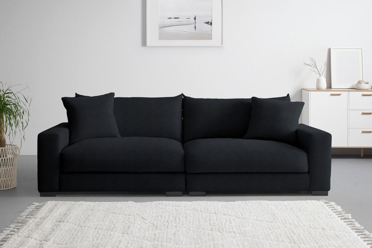 Mega pohovka PEDRO 1200, černá - černá, Moderní, kov/dřevo (261/83/124cm) - Mömax
