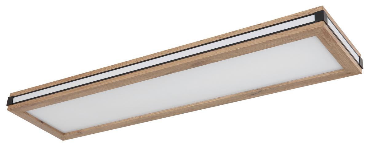 Led-deckenleuchte 41589d4 - Dunkelbraun/Opal, KONVENTIONELL, Holzwerkstoff/Kunststoff (80/20/7,5cm) - Globo