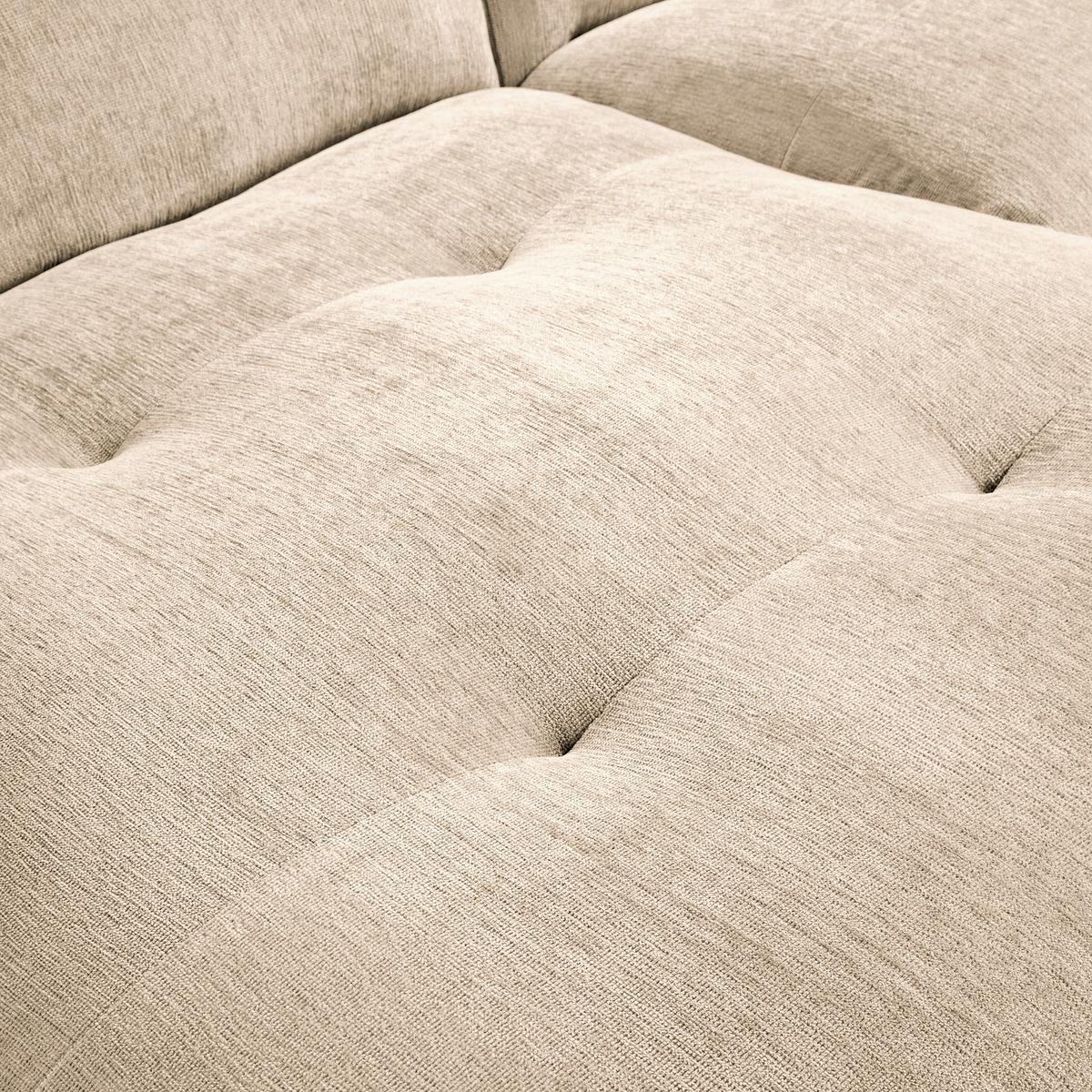 Ecksofa Fluffy, Creme S: 184x269 Cm - Creme/Schwarz, MODERN, Textil (184/269cm) - Trendmanufaktur