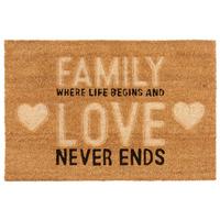 DVEŘNÍ ROHOŽKA Family, 40/60cm, hnědá - hnědá, textil (40cm) - Mömax