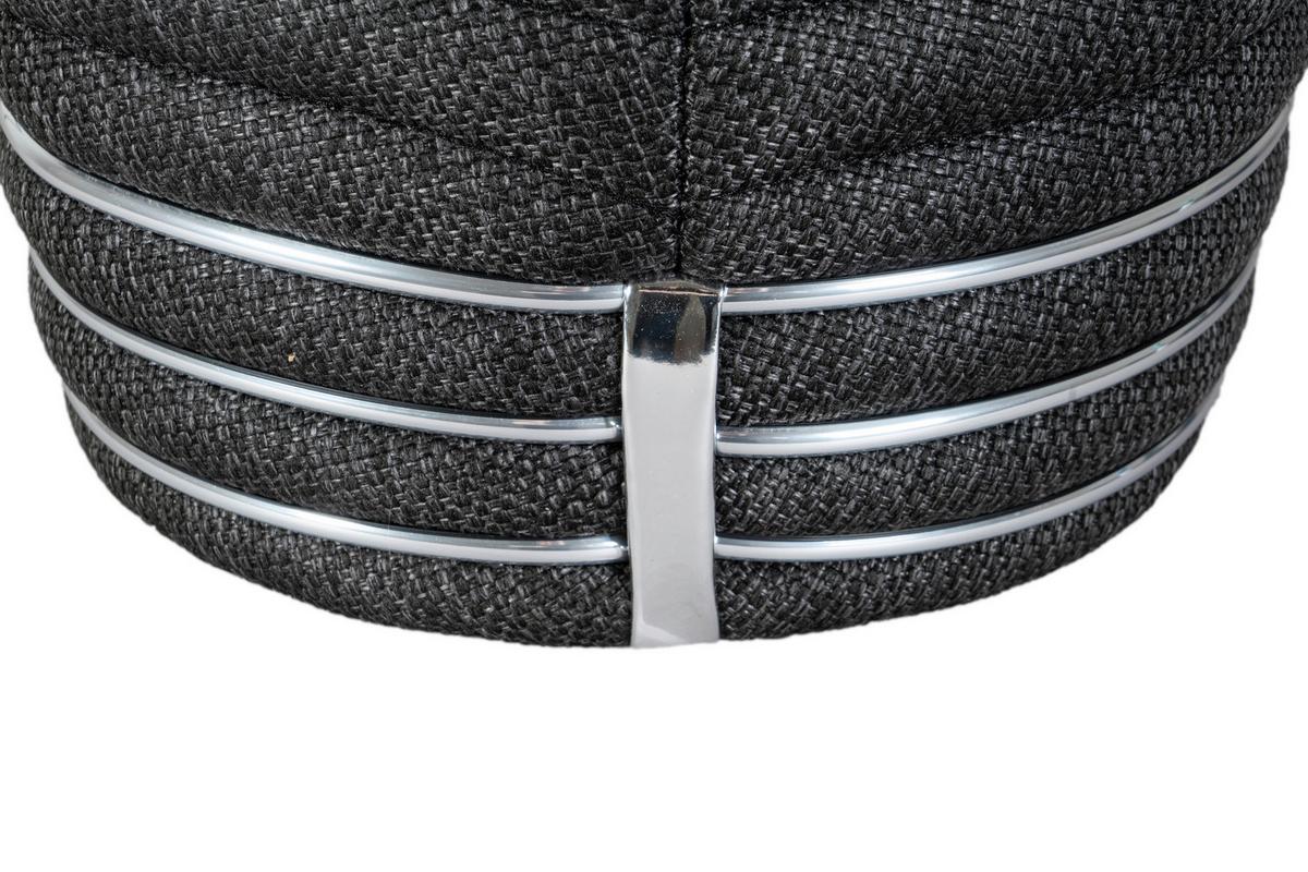 Hocker Doric 345 Anthrazit/Graphitfarben D:42cm - Anthrazit/Graphitfarben, Design, Textil (42/50cm) - Kayoom