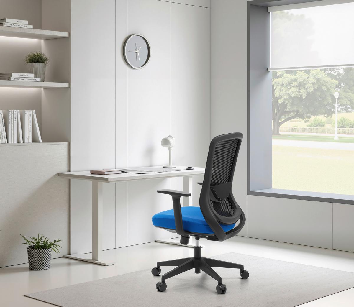 DREHSTUHL Sedito Blau/Schwarz B: 70cm - Blau/Schwarz, MODERN, Kunststoff/Textil (70/112/61cm) - MID.YOU