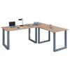 Schreibtisch Lona Sonoma Eiche B: 50 Cm - Silberfarben/Sonoma Eiche, MODERN, Holzwerkstoff/Metall (160/50/76cm) - MID.YOU