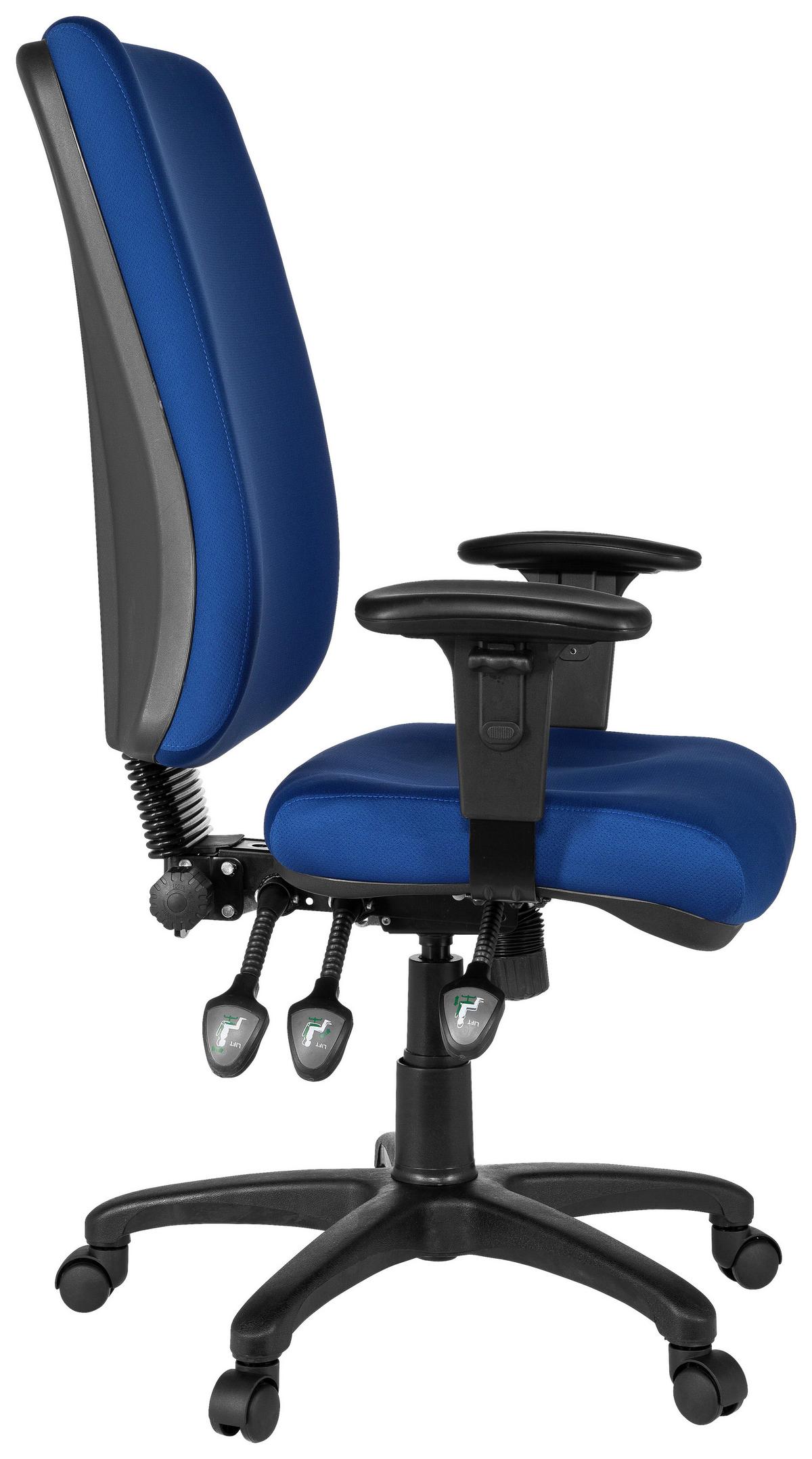 Bürostuhl Zenit High Blau bis 120 kg - Blau, Basics, Kunststoff/Textil (56/130/45cm) - MID.YOU
