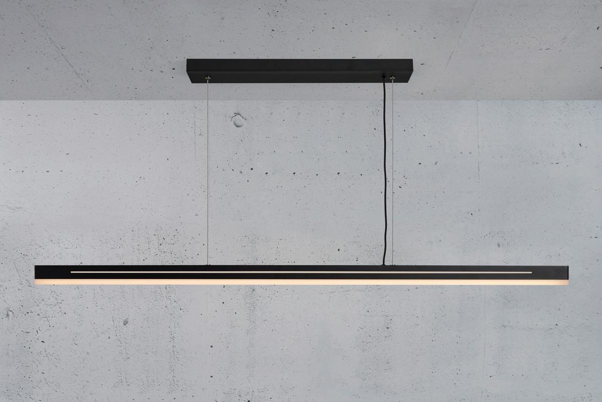 Hängeleuchte Schwarz L: 115 cm - Schwarz, Design, Metall (115/3,2/4,2cm) - Nordlux