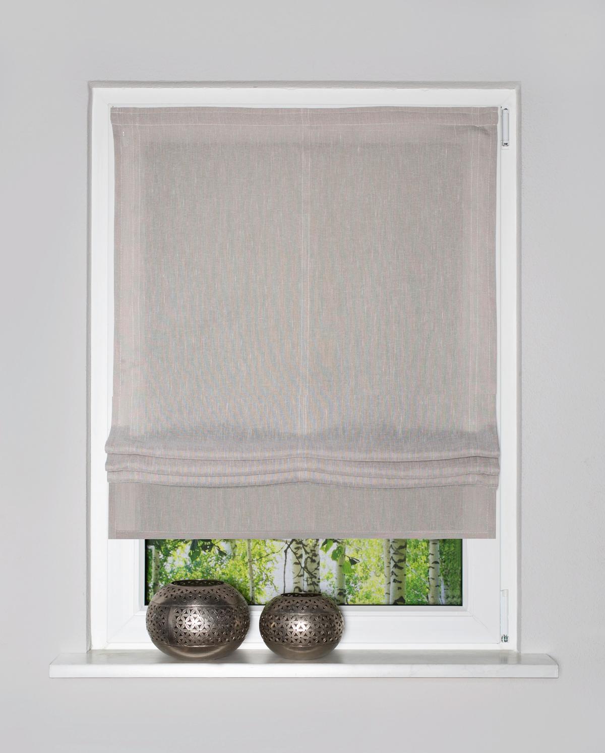 Raffrollo Tirian - Taupe, Basics, Textil (120/140cm)