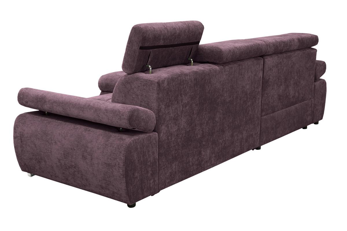 Rohová sedačka VEGAS, ľavá, černicová ženilka - strieborná/černicová, Design, drevo/textil (173/294cm)
