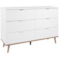 Kommode Göteborg Weiß/Sonoma Eiche B: 120 cm - Weiß/Sonoma Eiche, KONVENTIONELL, Holzwerkstoff (120/87/40cm) - MID.YOU