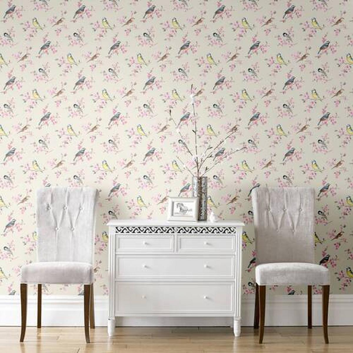 Vliestapete 103319 - Pink/Multicolor, Basics, Papier/Kunststoff (52/1000cm)