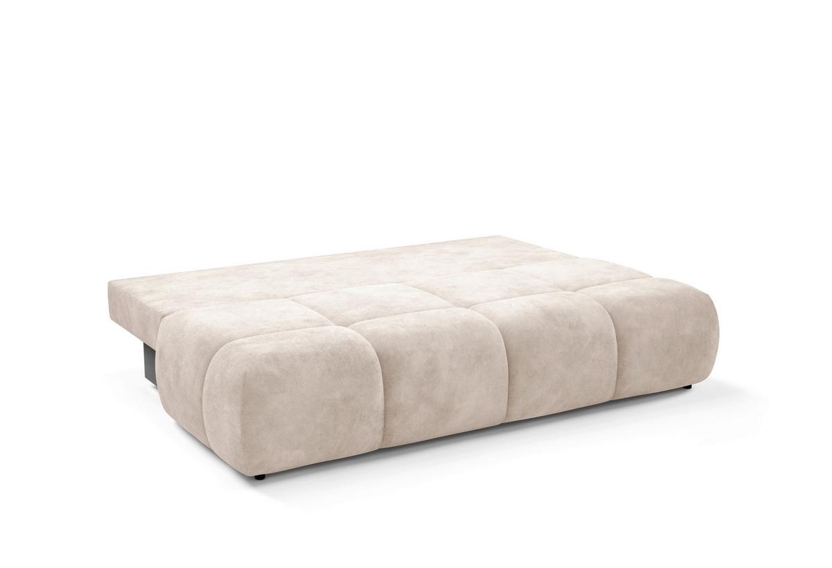 Schlafsofa Maron Beige B: 219cm - Beige/Schwarz, Design, Textil (219/94/110cm) - Livetastic