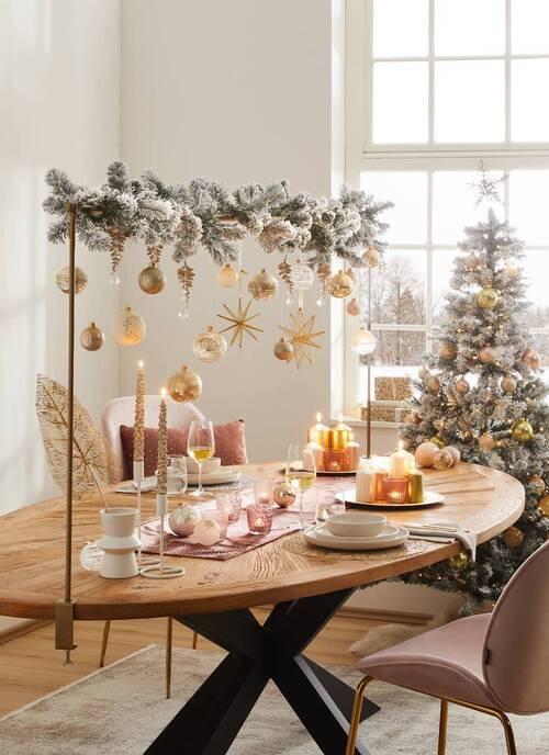 Vánoční ozdoba PALAZZO - šampaňská, Basics, plast (5,00/5,00/18,00cm) - X-Mas