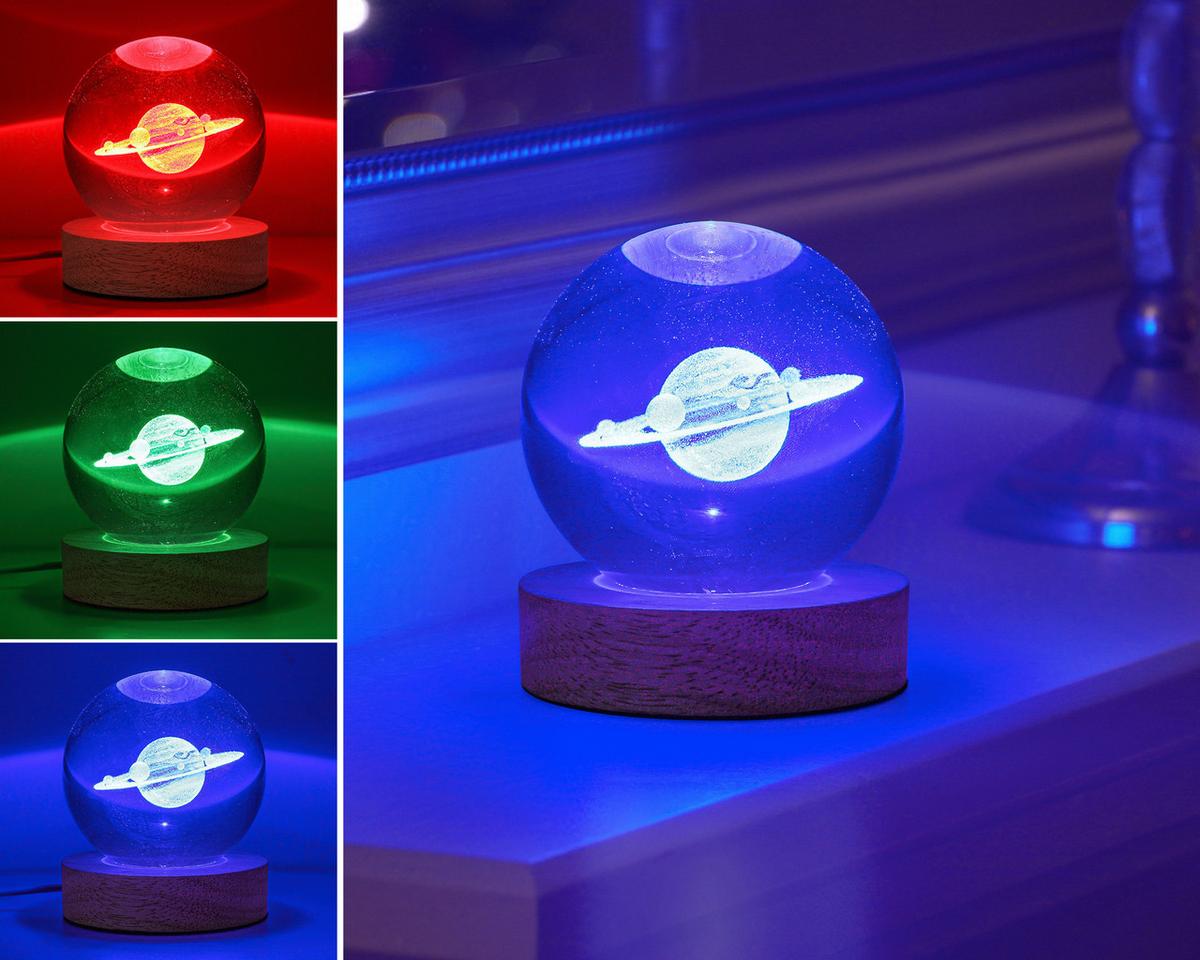 DEKORAČNÍ LED SVÍTIDLO MONI - průhledné/přírodní barvy, Romantický / Rustikální, kompozitní dřevo/plast (8/9,5cm) - Mömax