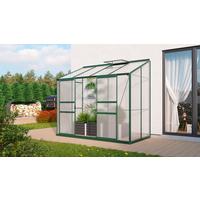 Anlehn-gewächshausbausatz Ida 3300 3,3 M2 - Smaragdgrün, Basics, Kunststoff/Metall (255/222/131,5cm)