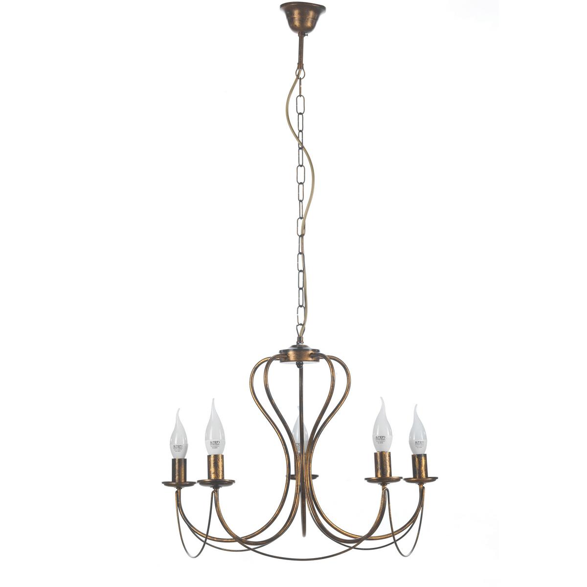 Kronleuchter 4236/5b - Bronzefarben, Basics, Metall (55/105cm)