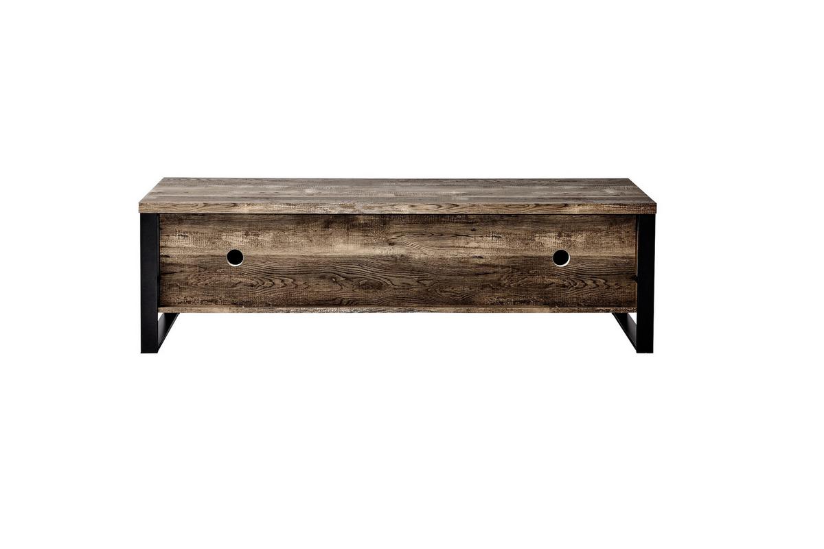 TV-Element Loop TV 150 B: 152,4 cm Vintage Eiche - Eichefarben/Schwarz, Design, Holzwerkstoff/Metall (152,4/45/39,5cm)