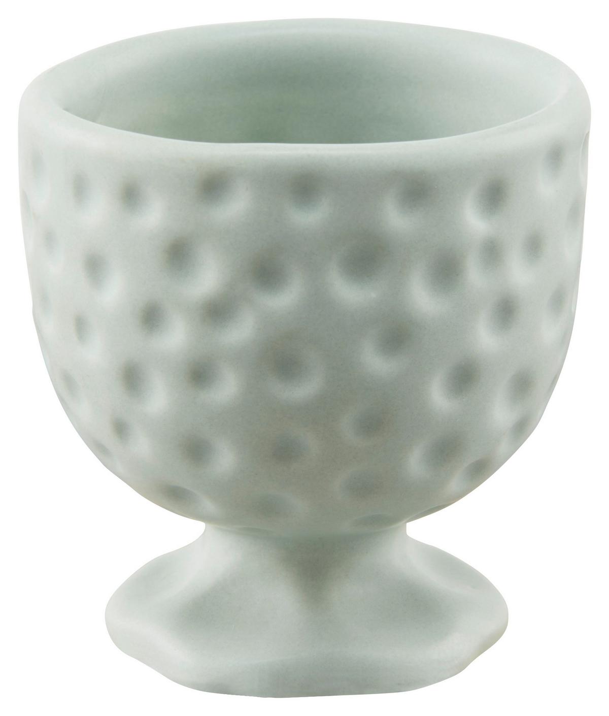 Eierbecher Eierbecher mit Punkten - Pink/Gelb, KONVENTIONELL, Stein (5/5/5,5cm)