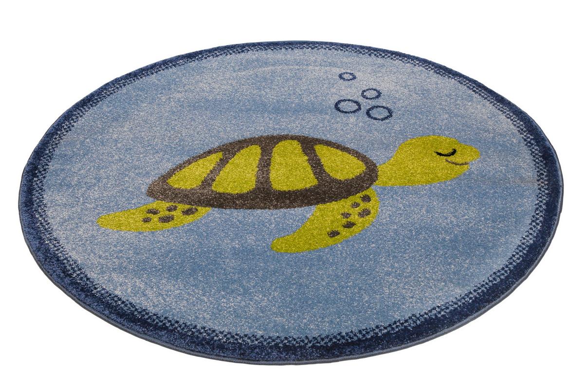 Kinderteppich Turtle - Blau/Grün, Trend, Textil (80cm) - Esprit
