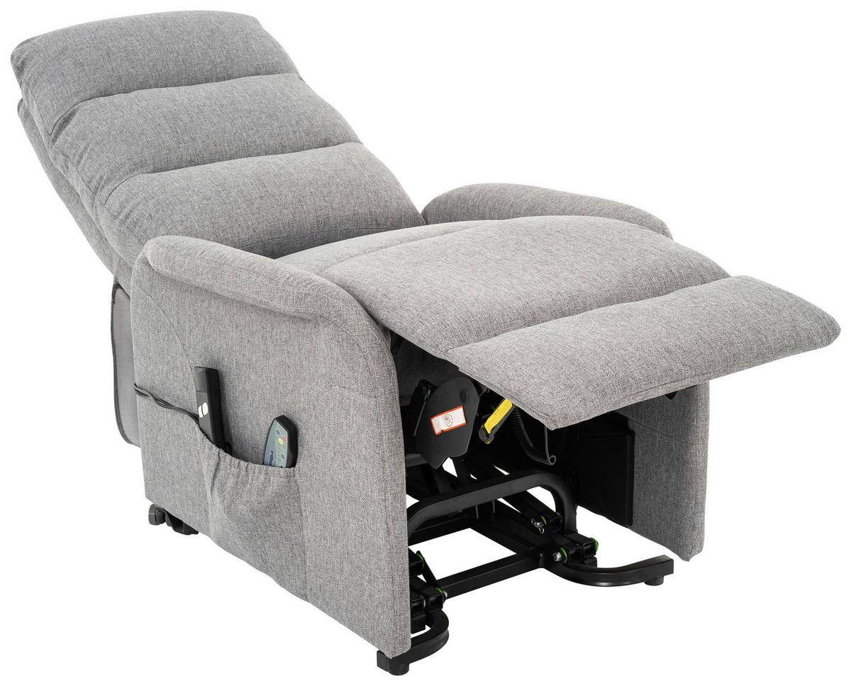 Relaxsessel Luxo - Schwarz/Grau, Design, Textil/Metall (68/100/94cm) - Livetastic