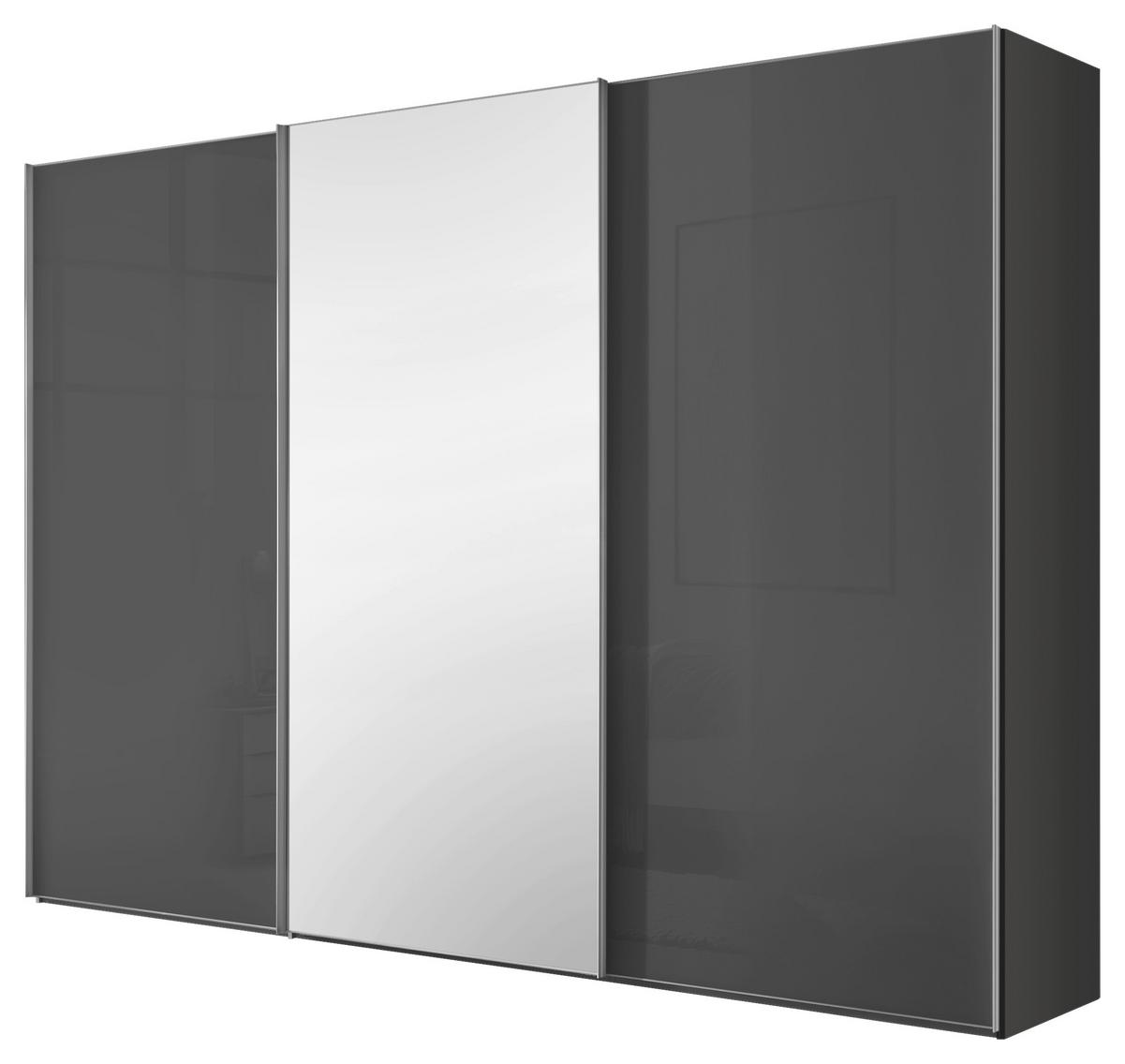 Šatní skříň LUMOS, šířka 298 cm - barvy hliníku, Konvenční, kov/kompozitní dřevo (298/222/68cm)