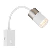 Wandleuchte 57851w - Transparent/Weiß, Design, Kunststoff/Metall (7/43cm) - Globo