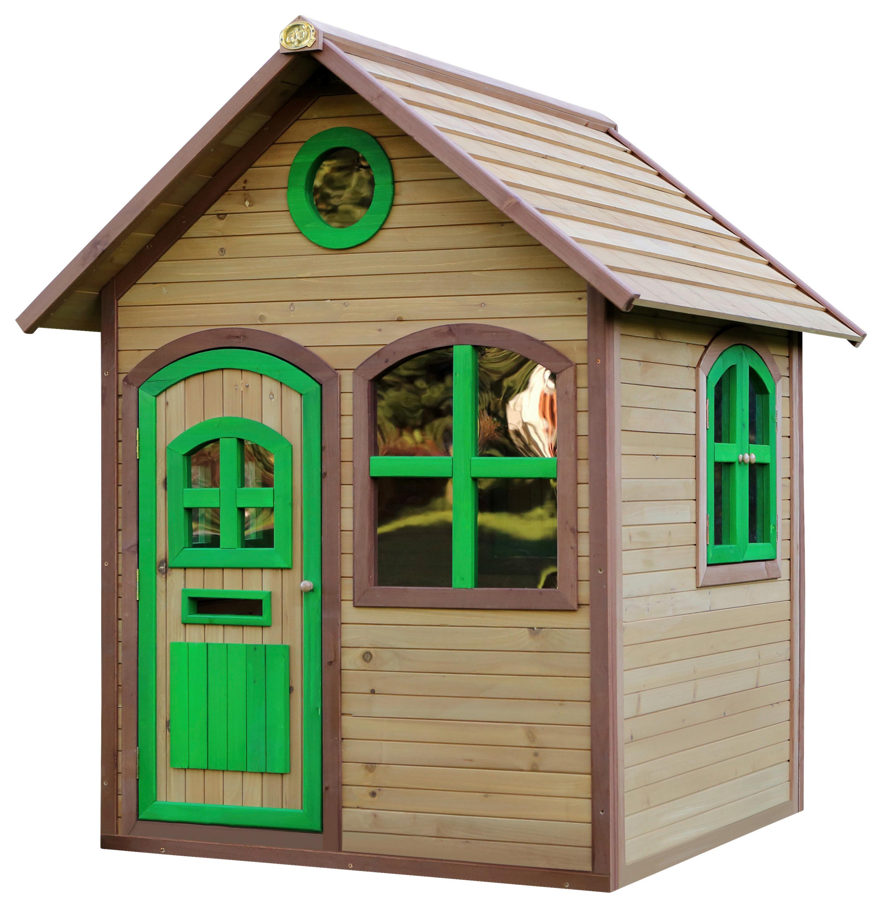 Spielhaus Julia Braun/grün B: 137 Cm - Braun/Grün, KONVENTIONELL, Holz (137/175/151cm) - Ambia Garden