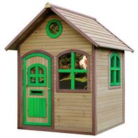 Spielhaus Julia Braun/Grün B: 137 cm - Braun/Grün, KONVENTIONELL, Holz (137/175/151cm) - Ambia Garden