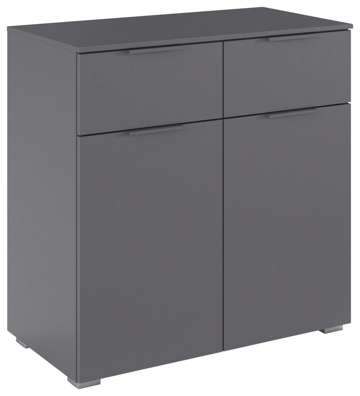 Kommode Alabama, Grau B: 80 Cm - Alufarben/Grau, MODERN, Holzwerkstoff (80/81/42cm) - Rauch Möbel