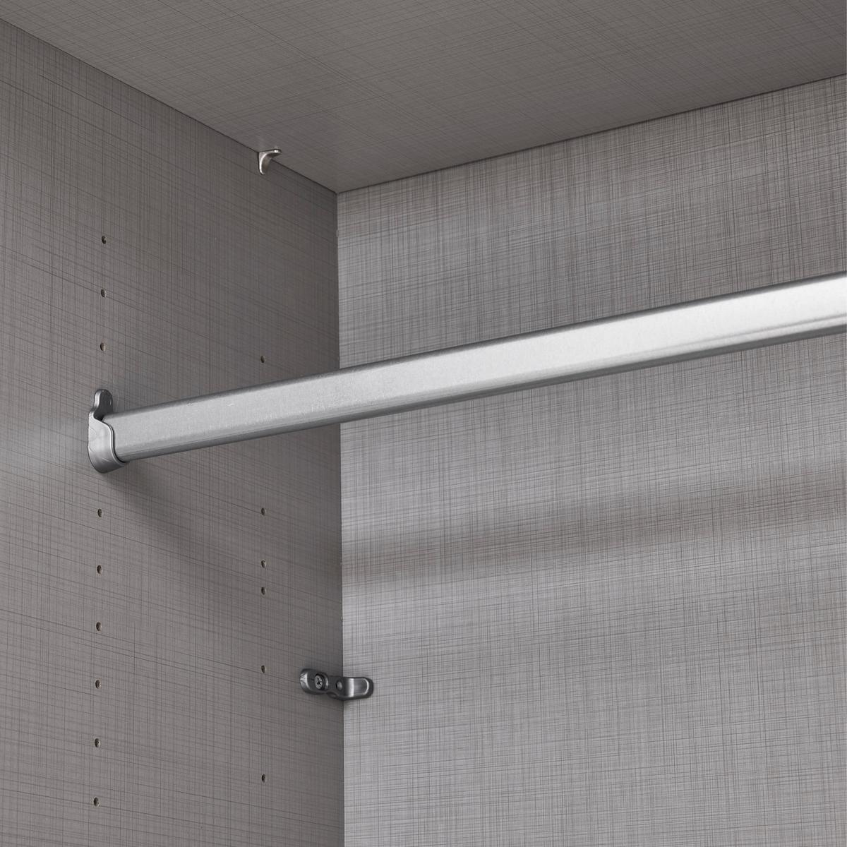 Šatníková skriňa NEW YORK - čierna/sivá, Konventionell, kov/kompozitné drevo (180/236/58cm)