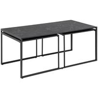 Couchtischset Infinity - Schwarz, KONVENTIONELL, Holzwerkstoff/Metall (56-120/56-60/44-48cm) - MID.YOU